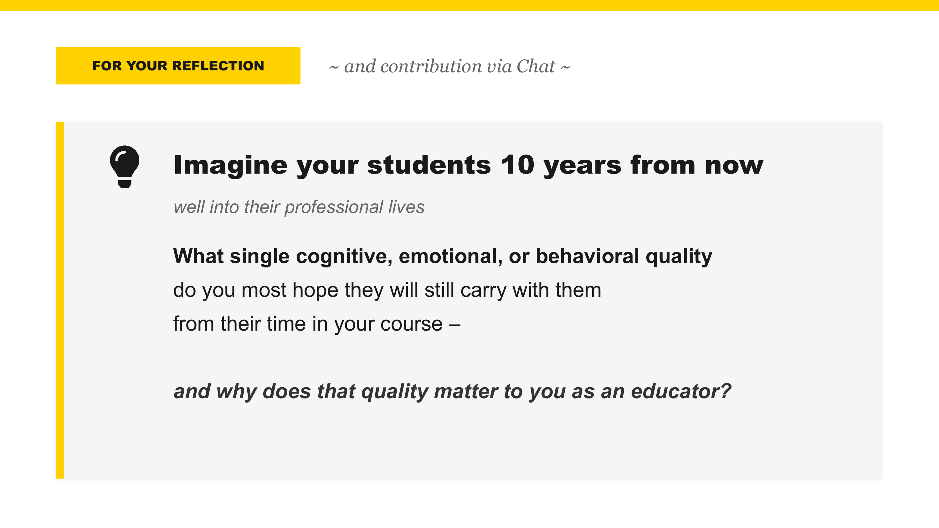 Teaching for Transformation: Reflection Is the Pedagogical Superpower We Need Now More Than Ever Before - Slide 4