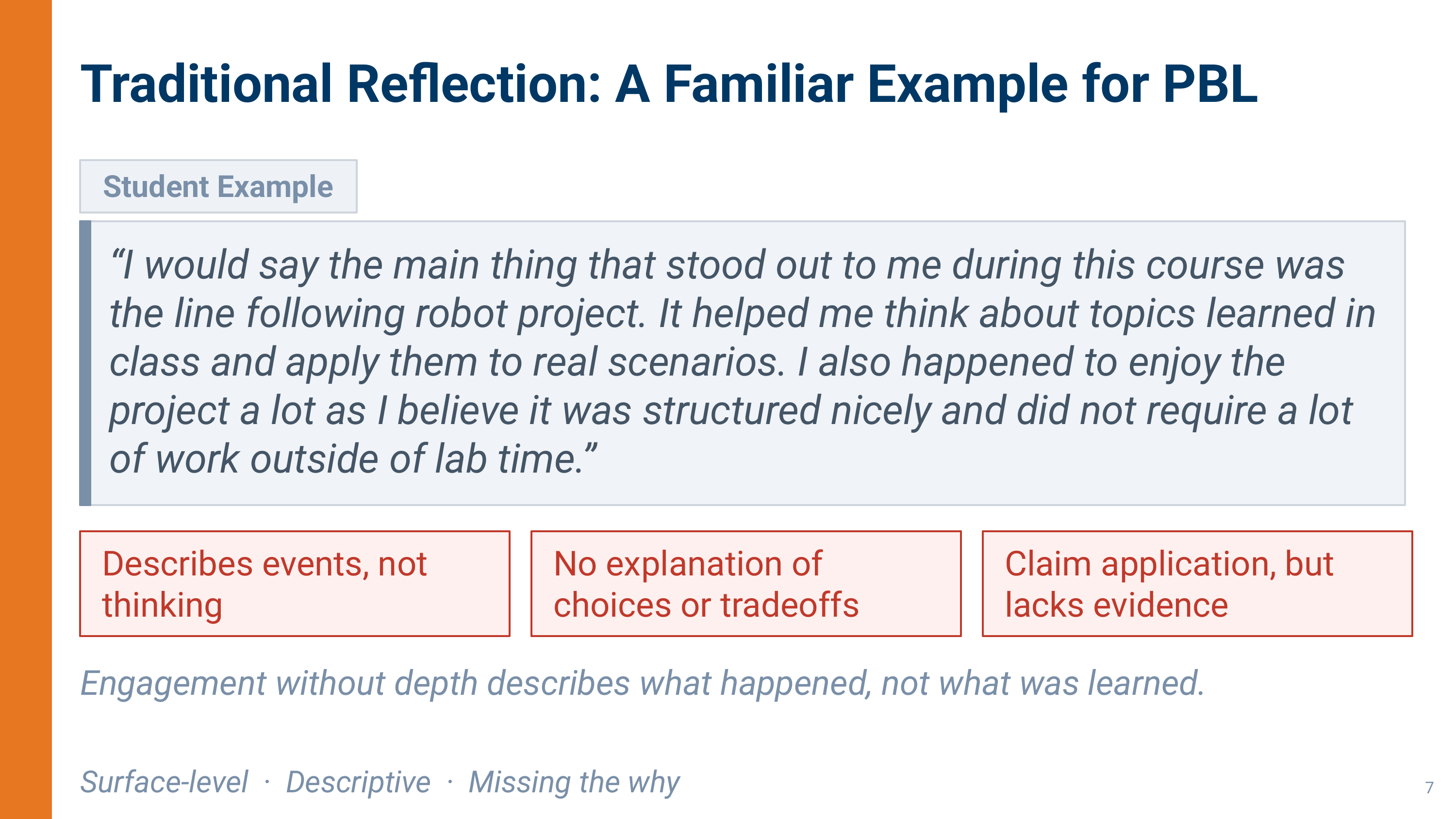 A Clear Path Forward to Incorporate AI Enhanced Reflection Tools Effectively in HIPs - Slide 7